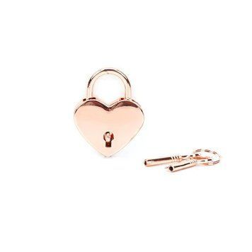 Замочок-сердечко Liebe Seele Heart Shape Padlock Rose Gold (2 шт), універсальний SX1678 фото