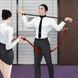Распорка для запястий или лодыжек с ошейником и зажимами на соски с колокольчиками UPKO, черная U65146 фото 10