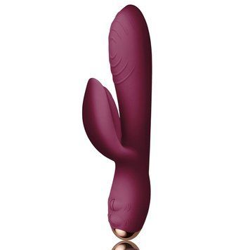 Вибратор-кролик Rocks-Off Every Girl Burgundy, два мотора, разноцветная LED-подсветка, мощный SO2397 фото