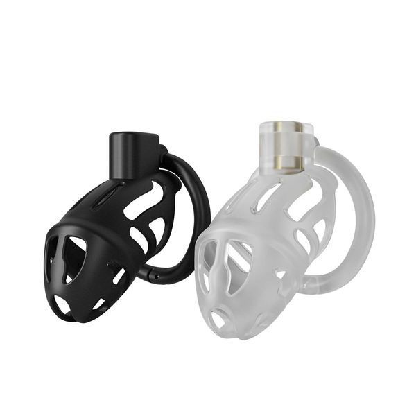 Клітка для пеніса LOCKINK SEVANDA Plastic Penis Chastity Cage, чорна, 3 кільця різних розмірів SX2841 фото