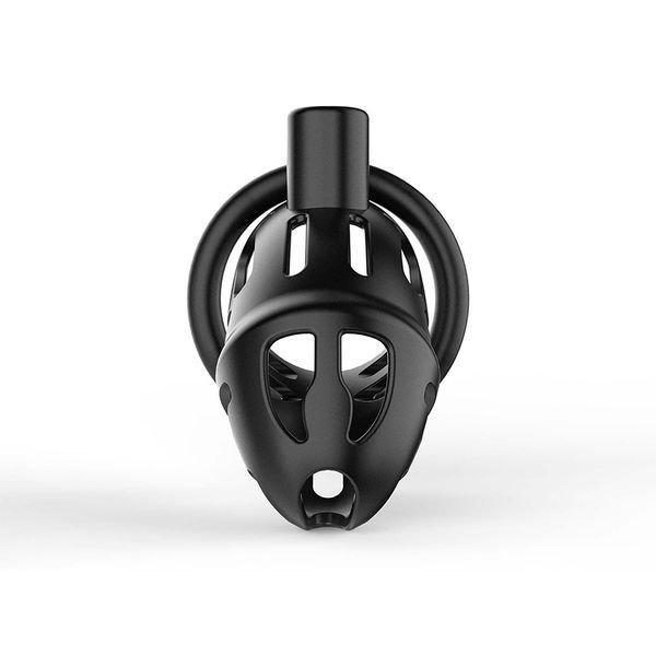 Клітка для пеніса LOCKINK SEVANDA Plastic Penis Chastity Cage, чорна, 3 кільця різних розмірів SX2841 фото