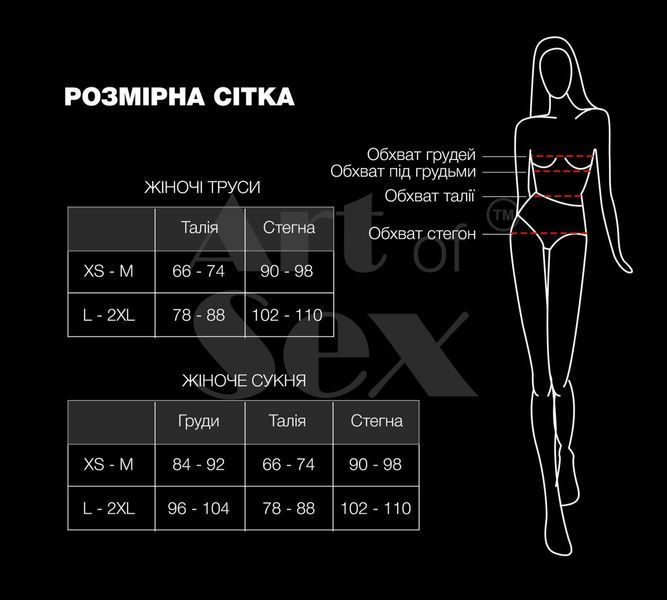 Трусики зі стразовим ланцюгом Art of Sex - Lea, розмір L-2XL, Срібло/Білий SO7457 фото