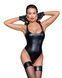 Боди с мокрым эффектом Noir Handmade F244 Powerwetlook body with high cut bottom hem, M SX0162 фото 1