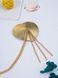Пестис-сердечка з пензликами та чокером JSY Nipple Sticker RT236114 Golden SX3758 фото 3